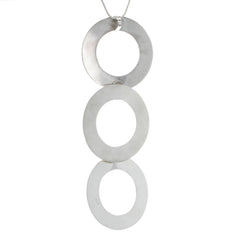 Mod Oversized Circle Drop Pendant Necklace