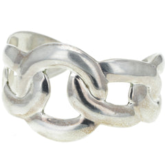 Taxco Modern Sculpted Chain Link Cuff Bracelet