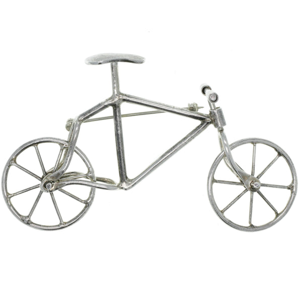 Taxco 3D Moving Bicycle Brooch