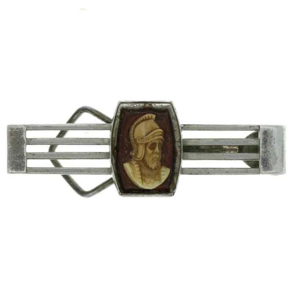 Swank Camel Bone Greek Centurion Tie Clip