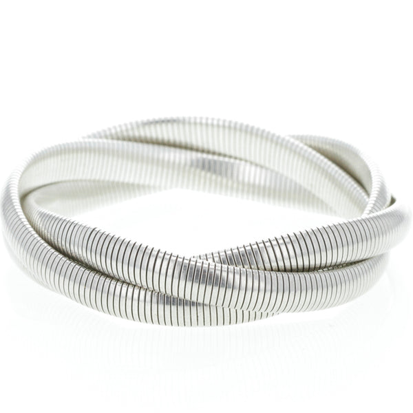 Modern Woven Omega Chain Stretch Bracelet