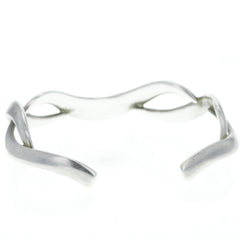 Taxco Modernist Sculpted Waves Cuff Bracelet