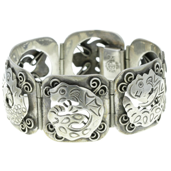 Mexican Aztec Animal Panel Bracelet