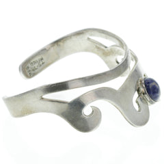 Taxco Bold Scroll Cut-Out Sodalite Cuff Bracelet