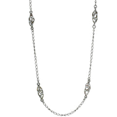 Italian Modernist Organic Link Chain Necklace