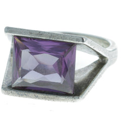 Modern Mexican Alexandrite Die Cut Ring - Size 6.25