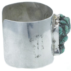 Simple Raw Turquoise Nugget Cuff Bracelet