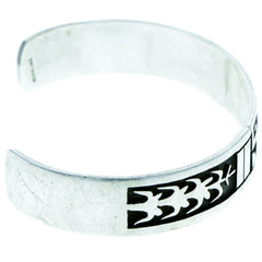 Hopi Hand-Signed Tribal Overlay Cuff Bracelet