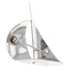 Beau Matte Finish 3D Sailboat Brooch