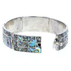 Mexican Abalone Inlay Panel Bracelet