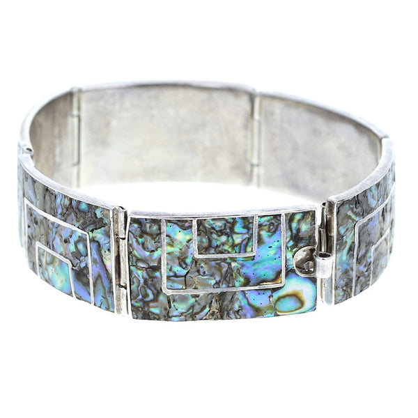 Mexican Abalone Inlay Panel Bracelet