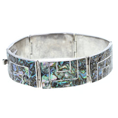 Mexican Abalone Inlay Panel Bracelet