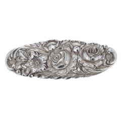 1930s S. Kirk & Son Floral Repousse Bar Brooch