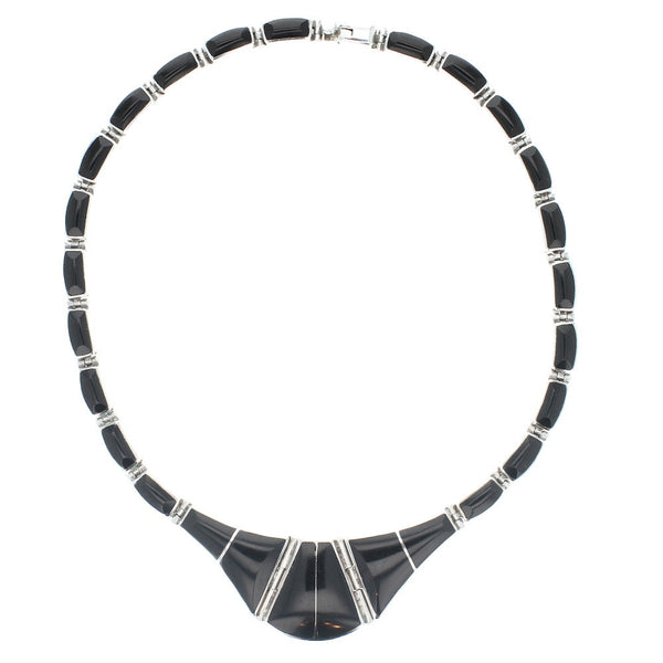 Taxco Modern Onyx Link Collar Necklace