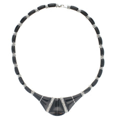 Taxco Modern Onyx Link Collar Necklace