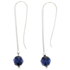 Modern Faceted Cat's Eye Drop Dangle Earrings