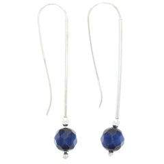 Modern Faceted Cat's Eye Drop Dangle Earrings