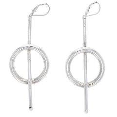 Modern Abstract Circle Dangle Earrings