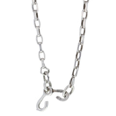 Taxco Modernist Double Onyx Pendant Necklace