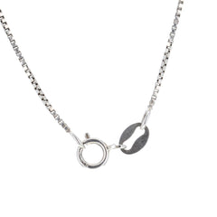 Modernist Freeform Blue Cat's Eye Pendant Necklace