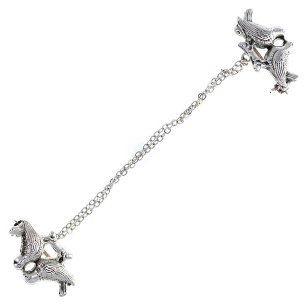 1950s Love Birds Sweater Pin Clip
