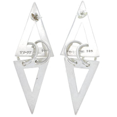 Taxco Modernist Triangle Dangle Earrings