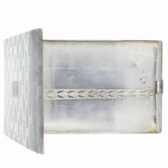 Napier Art Deco Crosshatch Engraved Cigarette Case