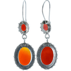 Turkish Dotted Carnelian Dangle Earrings