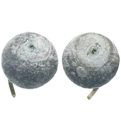 Abstract Textured Iron Accent Lapis Stud Earrings