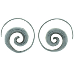 Handmade Heavy-Gage Spiral Hoop Earrings