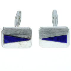 German Modernist Lapis Triangle Cufflinks