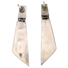 Modern Sodalite Inlay Dangle Earrings